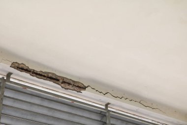 Çimento-Beton Sanayi doku duvar eski arka plan binada çatlamak ile
