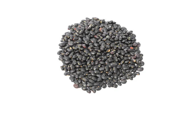 Black Beans Lot White Background — Stock Photo, Image