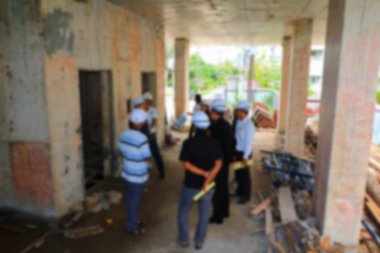 Odak bulanıklık sitesi mühendis bina iş adamı inşaatı