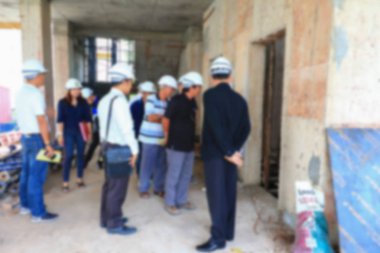 Odak bulanıklık sitesi mühendis bina iş adamı inşaatı