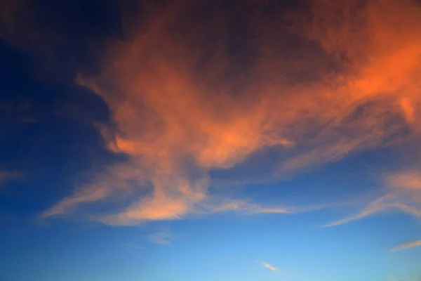 Dramatic Sunset Sunrise Beautiful Red Cloud Sky — Stock Photo, Image