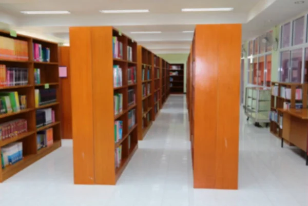 Fokusunschärfe Für Den Öffentlichen Raum Der Bibliothek Und Bücher Regal — Stockfoto