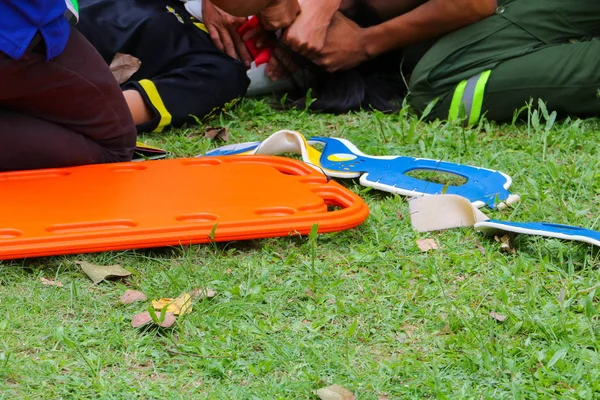 Camilla Rescate Servicio Médico Emergencia Paciente Ayuda Una Situación Rescate — Foto de Stock