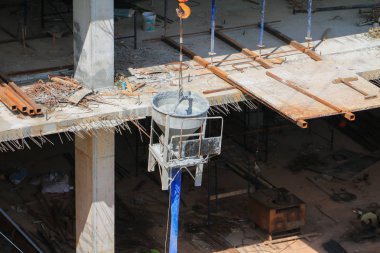 Beton Mikser ve vinç kaldırma konteyner şantiye kanca