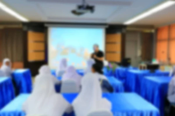 Blurred Student Muslims Teacher Lecture Room — Stock Photo, Image