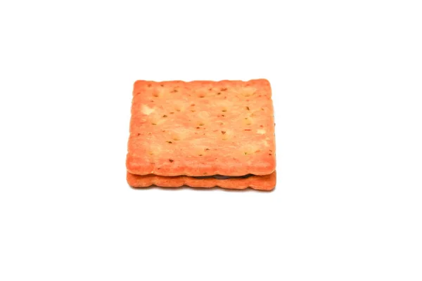 Galletas Pan Cuadrado Sobre Fondo Blanco — Foto de Stock