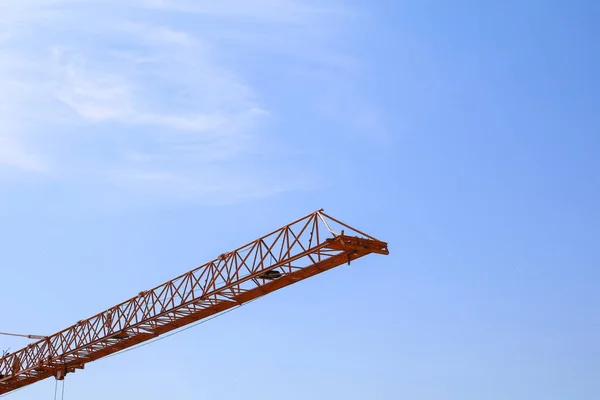 Crane Construction Building Site Sky Background — Stock Photo, Image