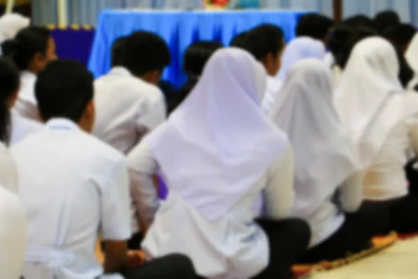Niewyraźne Muzułmanów Ucznia Nauczyciela Klasie Wykład — Zdjęcie stockowe