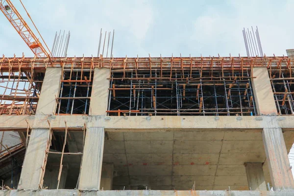 Construção Obras Construção Terreno Elevado Local Trabalho — Fotografia de Stock