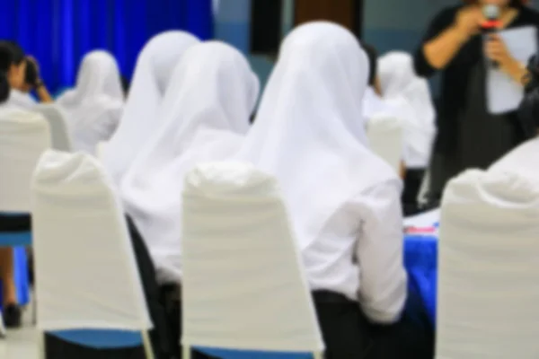 Blurred Student Muslims Teacher Lecture Classroom — Stock Photo, Image