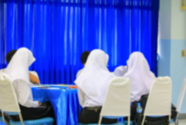 Verschwommenheit Von Muslimen Und Lehrern Hörsaal — Stockfoto