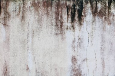 eski beyaz beton çatlak duvar ve kopya alanı için metin ekleme