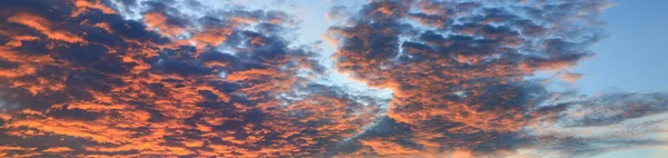 Panorama Sonnenuntergang Himmel Schön Der Dämmerung Schöner Hintergrund — Stockfoto