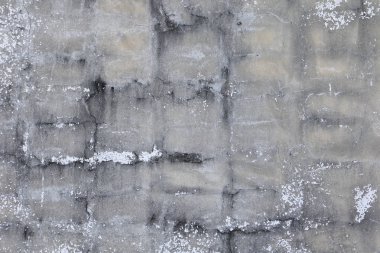eski beyaz çürüme beton çatlak duvar ve kopya için alan eklemek metin