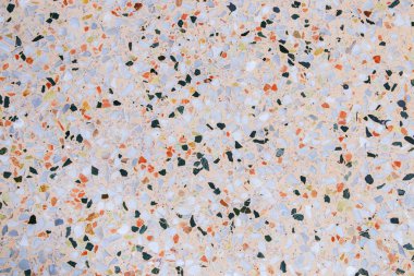 Terrazzo Kat, cilalı taş duvar doku sarı ve çok renkli. kopya alanı ile güzel arka plan metin ekleme