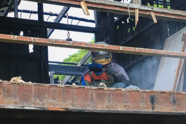 evde yangın ayrıntı görüntüleri yangın