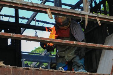 evde yangın ayrıntı görüntüleri yangın