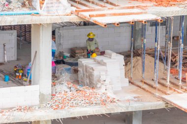 Şantiye işçi ve işçi, konut yapı