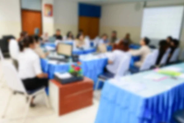 Pessoas de negócios reunião embaçado no seminário de formação financeira — Fotografia de Stock