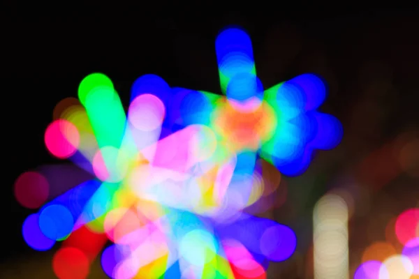 Abstrakte kreisförmige Bokeh Hintergrund von Weihnachtslicht — Stockfoto