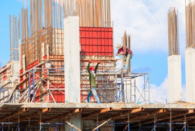 Şantiye işçi ve işçi, konut yapı 