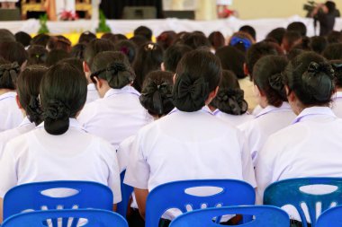 Öğrenci oturmak sandalye plastik seminer konferans Oda mavi 