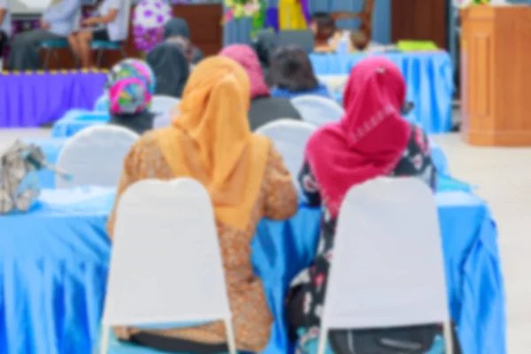 Blur of business. muslim woman conference in the room — Stock Photo, Image