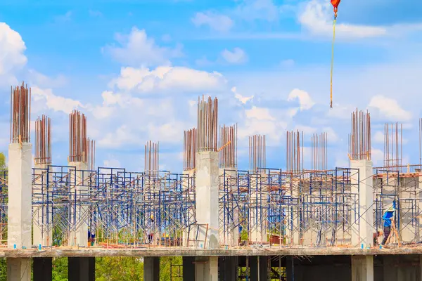 Canteiros de obras e construção de habitações — Fotografia de Stock