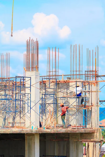 Canteiros de obras e construção de habitações — Fotografia de Stock