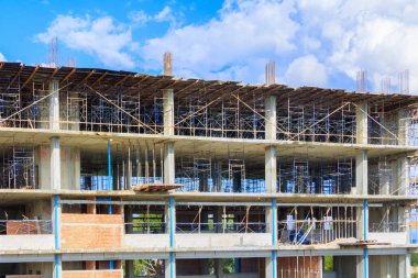 yüksek site işyeri bina inşaat çalışması