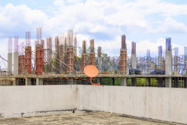 yüksek site işyeri bina inşaat çalışması 