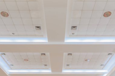 iş iç ofis bina ve ışık Neon tavan alçı