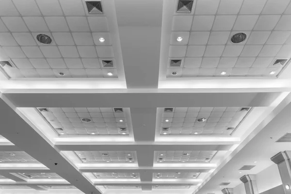 Ceiling of business interior office building and light neon — Stock Photo, Image