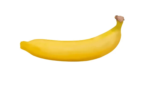 Banana ripe yellow isolated on white background and clipping path — Stock Photo, Image