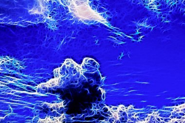 Soyut derin desen şerit dalga renk seviyesi mavi ve beyaz arka plan için