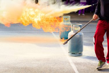 itfaiyeci gaz tankı egzersiz eğitim bir öğrenme sırasında
