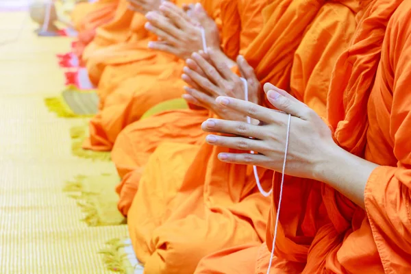 hand priest are praying in rituals Buddhism