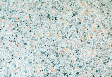 terrazzo döşeme doku ve renk küçük taş cilalı 
