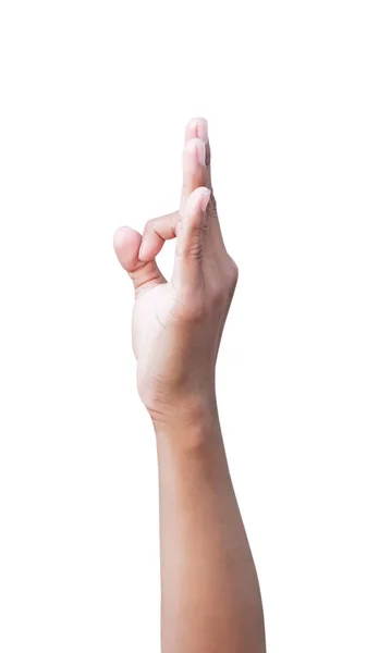 白い背景に表示される手OK記号 — ストック写真