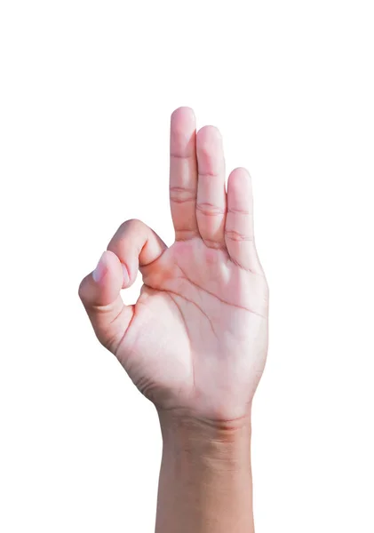 Рука добре символ, що відображається на білому тлі — стокове фото