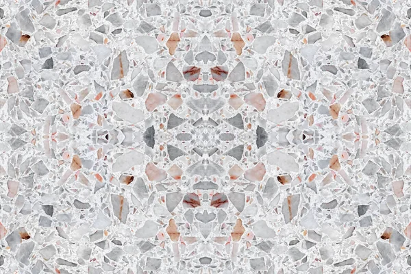 테라초 바닥 디자인 패턴, 대리석 오래된 질감 또는 광택 돌 — 스톡 사진