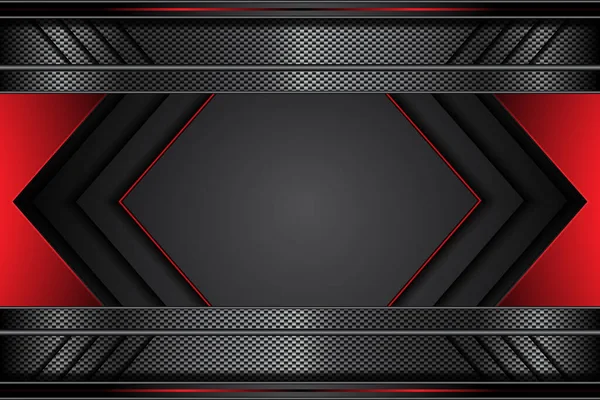 Metal siber ok kırmızı ve siyah çizgi koyu metalik fütüristik teknoloji soyut modern arkaplan. tasarım vektörü illüstrasyonu