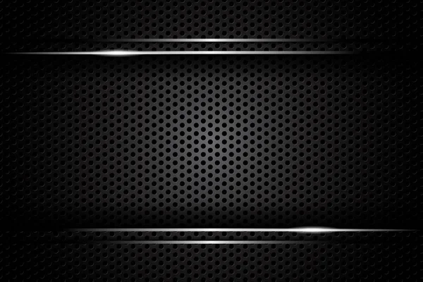 Modern tasarım arka planında soyut metal karbon dokusu ve çizgi krom. vektör illüstrasyonu