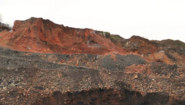 Terra Desolada Com Vapor Sombrio Exalando Sua Superfície Ostravsko República — Fotografia de Stock