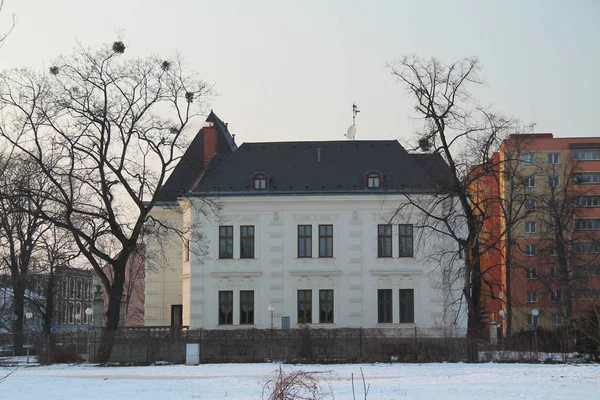 Vakker Gammel Bygning Frydek Mistek Tsjekkia – stockfoto