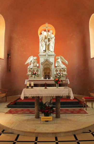 Interior Iglesia San Cirilo Metodej Colina Radhost Montañas Beskydy República — Foto de Stock
