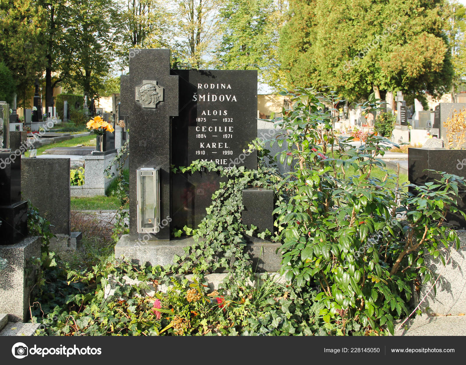 black headstones for graves