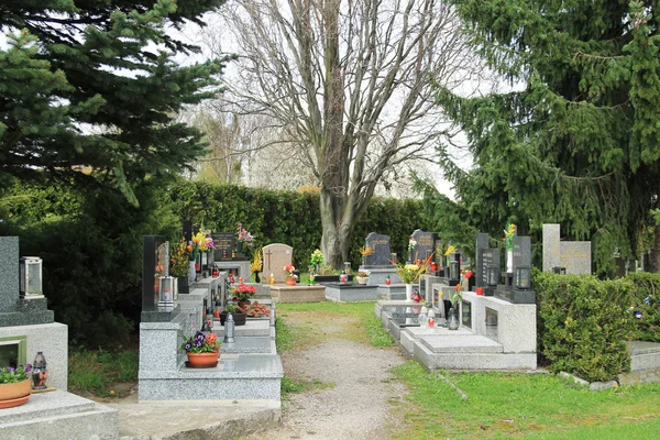 Tombe Sul Cimitero Hodonovice Repubblica Ceca — Foto Stock