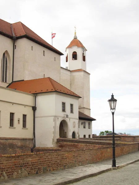 Špilberk Slott Brno Tjeckien Och Lampa Framför Den — Stockfoto