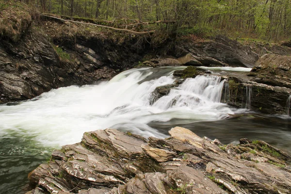 Rapides Sur Rivière Ostravice Dans Les Montagnes Beskydy République Tchèque — Photo